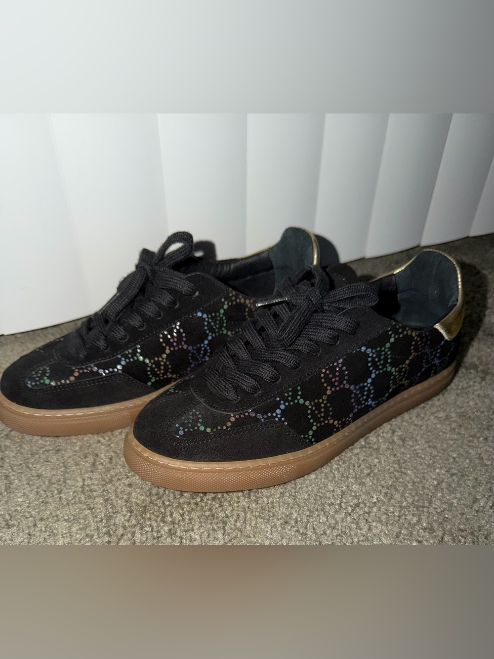 Valentino Black Low-Top Sneakers with Gum Sole